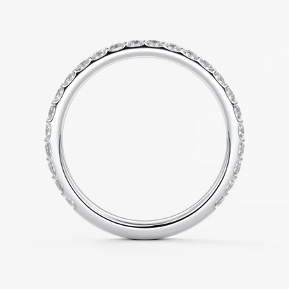 Elise classic three-quarter eternity wedding band