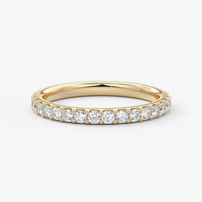 Elise classic three-quarter eternity wedding band