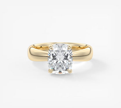 Elysian Tapered Elongated Cushion Gold Engagement Ring