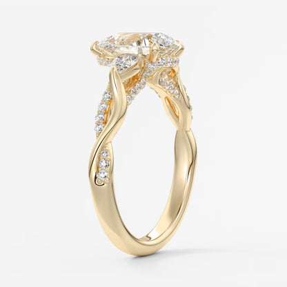 Florielle trilogy pear cathedral engagement ring