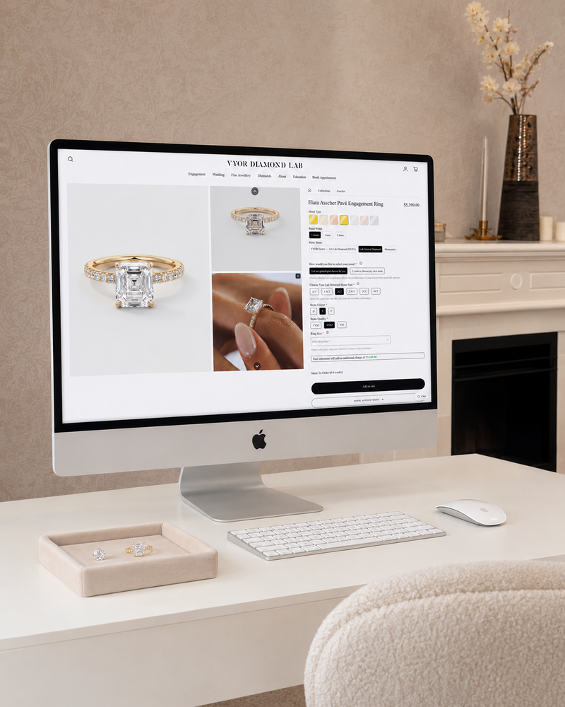 Online ring builder interface