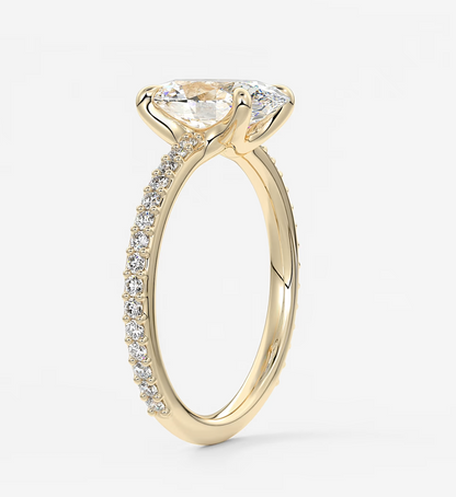 Liora oval pave lab diamond engagement ring – 2.52ct d vvs2