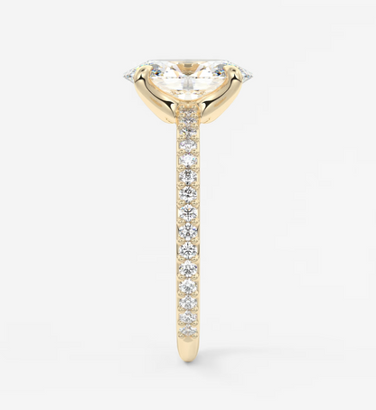 Liora oval pave lab diamond engagement ring – 2.52ct d vvs2