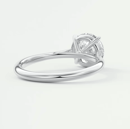 18k white gold diamond engagement ring with a solitaire design.