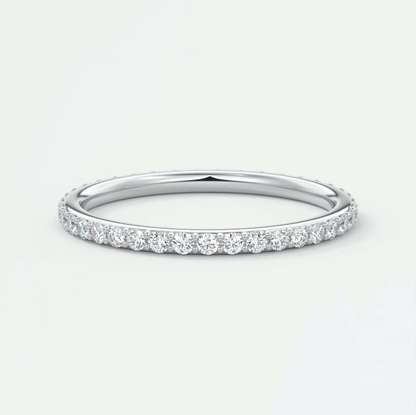 Custom made lunara 1.6mm eternity band | lab-grown or natural diamonds
