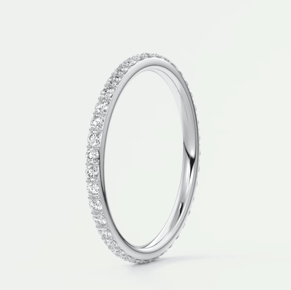 Custom made lunara 1.6mm eternity band | lab-grown or natural diamonds