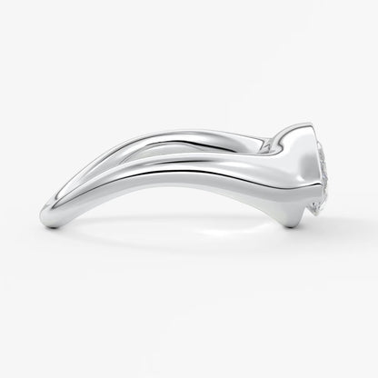 Lyra – east-west half bezel marquise engagement ring