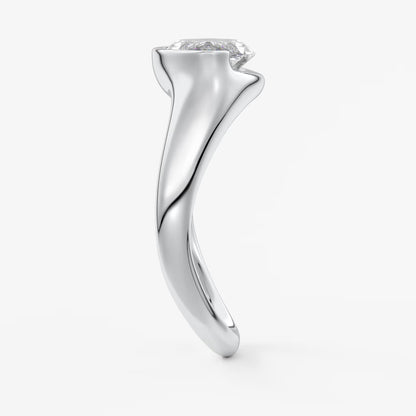 Lyra – east-west half bezel marquise engagement ring