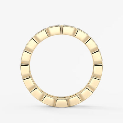 Solara east-west emerald half-bezel eternity band