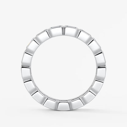 Solara east-west emerald half-bezel eternity band