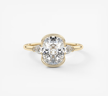 Solara Trilogy Elongated Cushion Ring