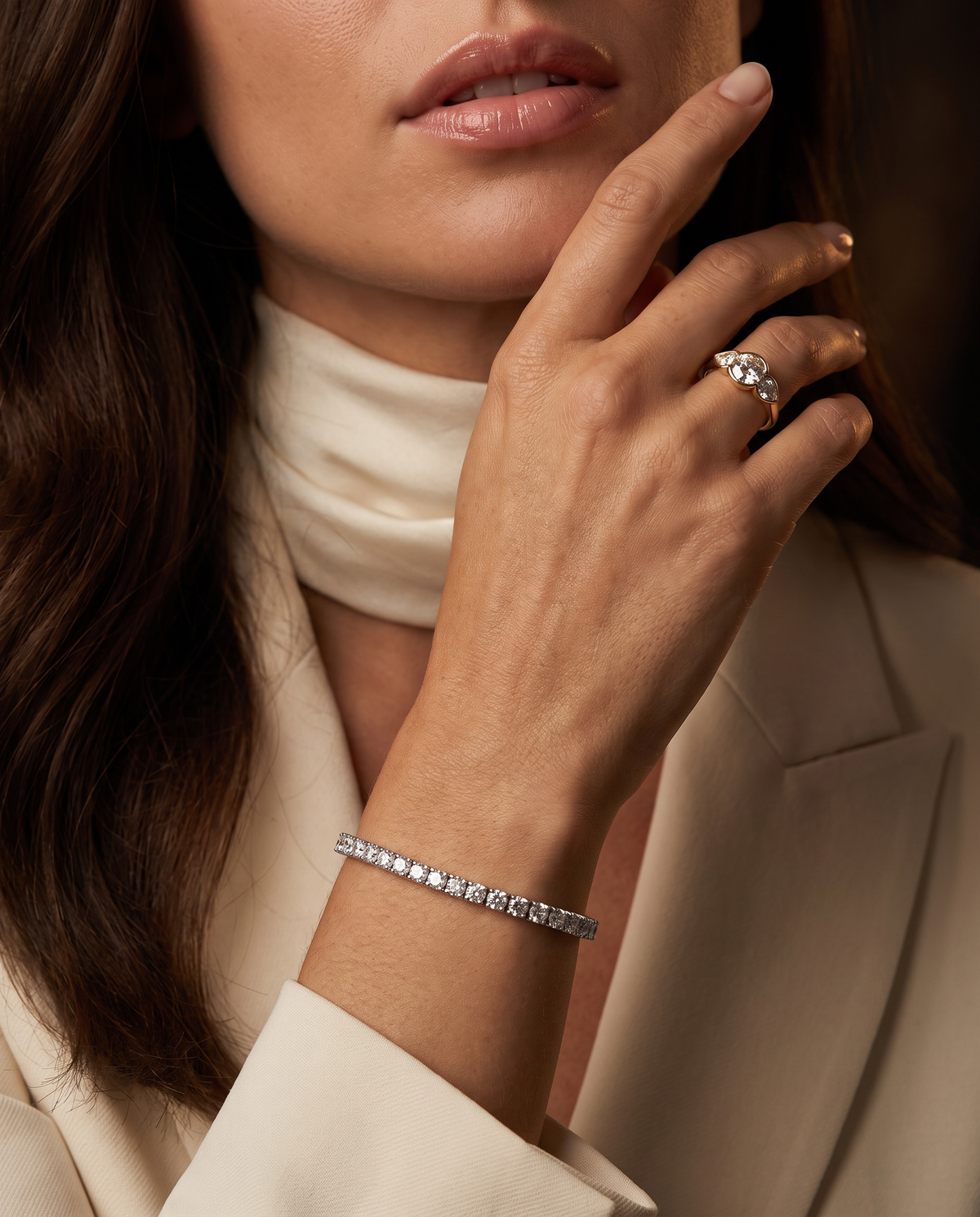 Meridian 3 carat lab grown diamond tennis bracelet