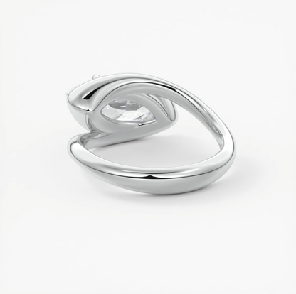 The flow – east-west marquise engagement ring