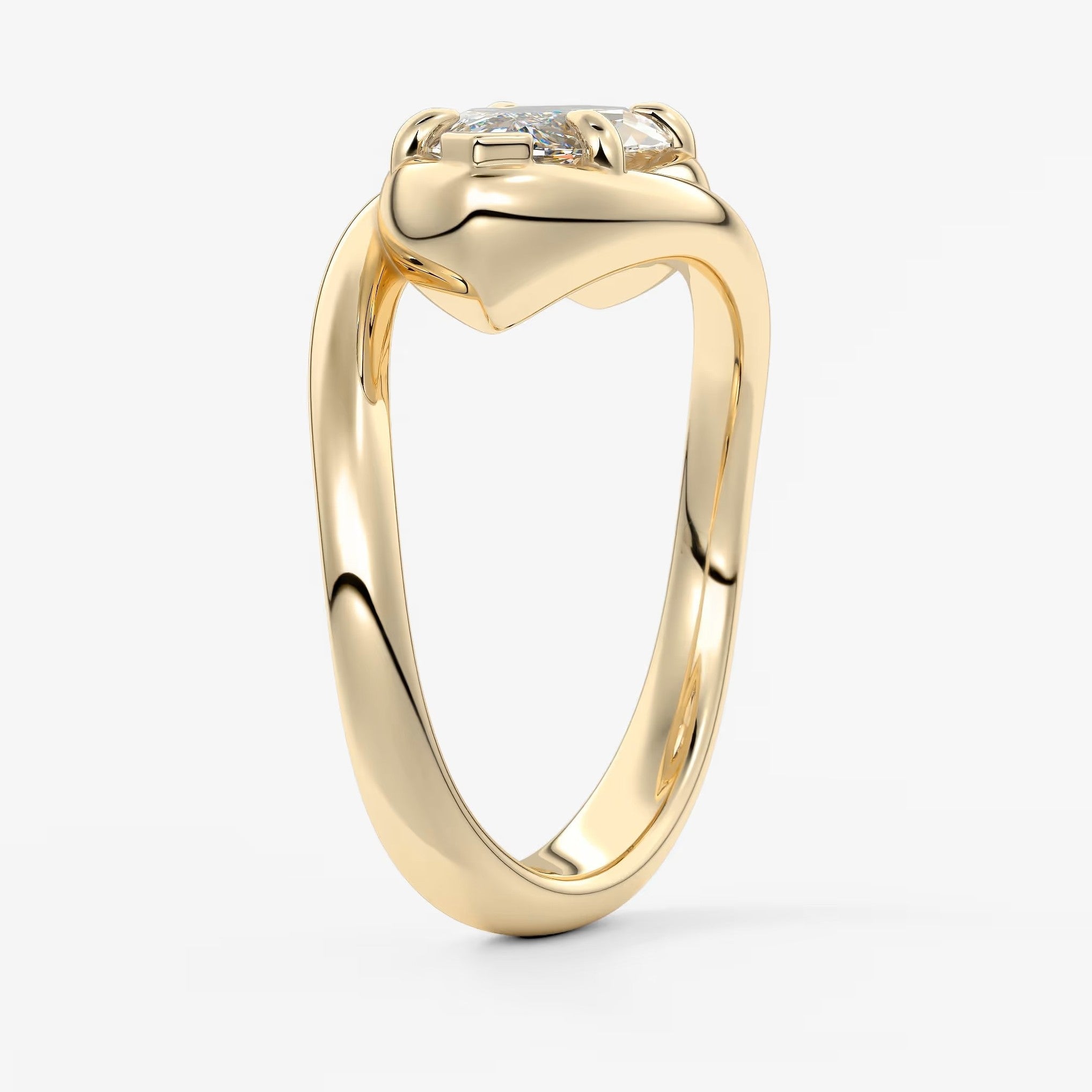 The flow – east-west marquise engagement ring