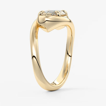 The flow – east-west marquise engagement ring