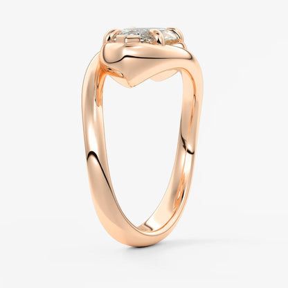 The flow – east-west marquise engagement ring