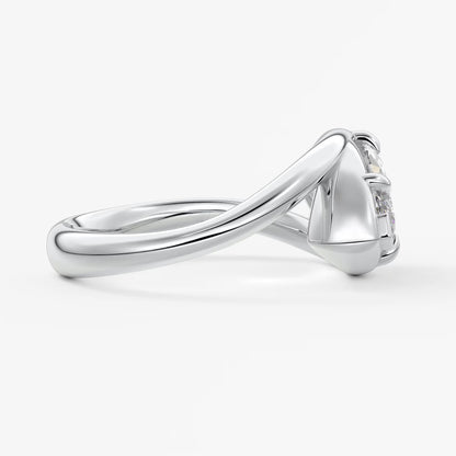 The flow – east-west marquise engagement ring
