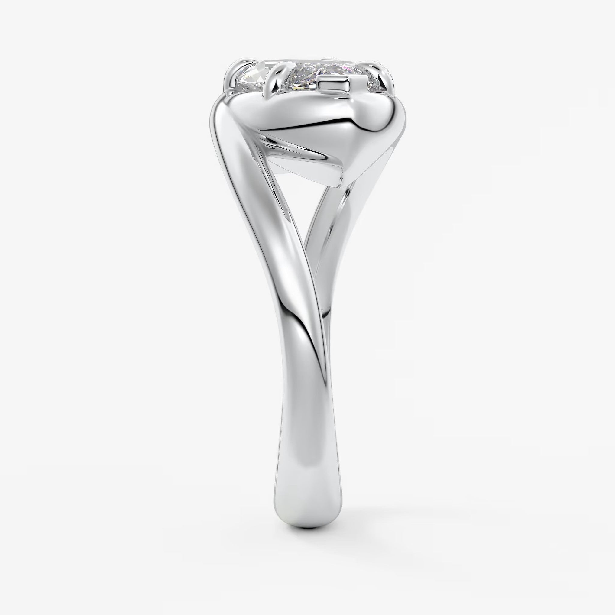 The flow – east-west marquise engagement ring