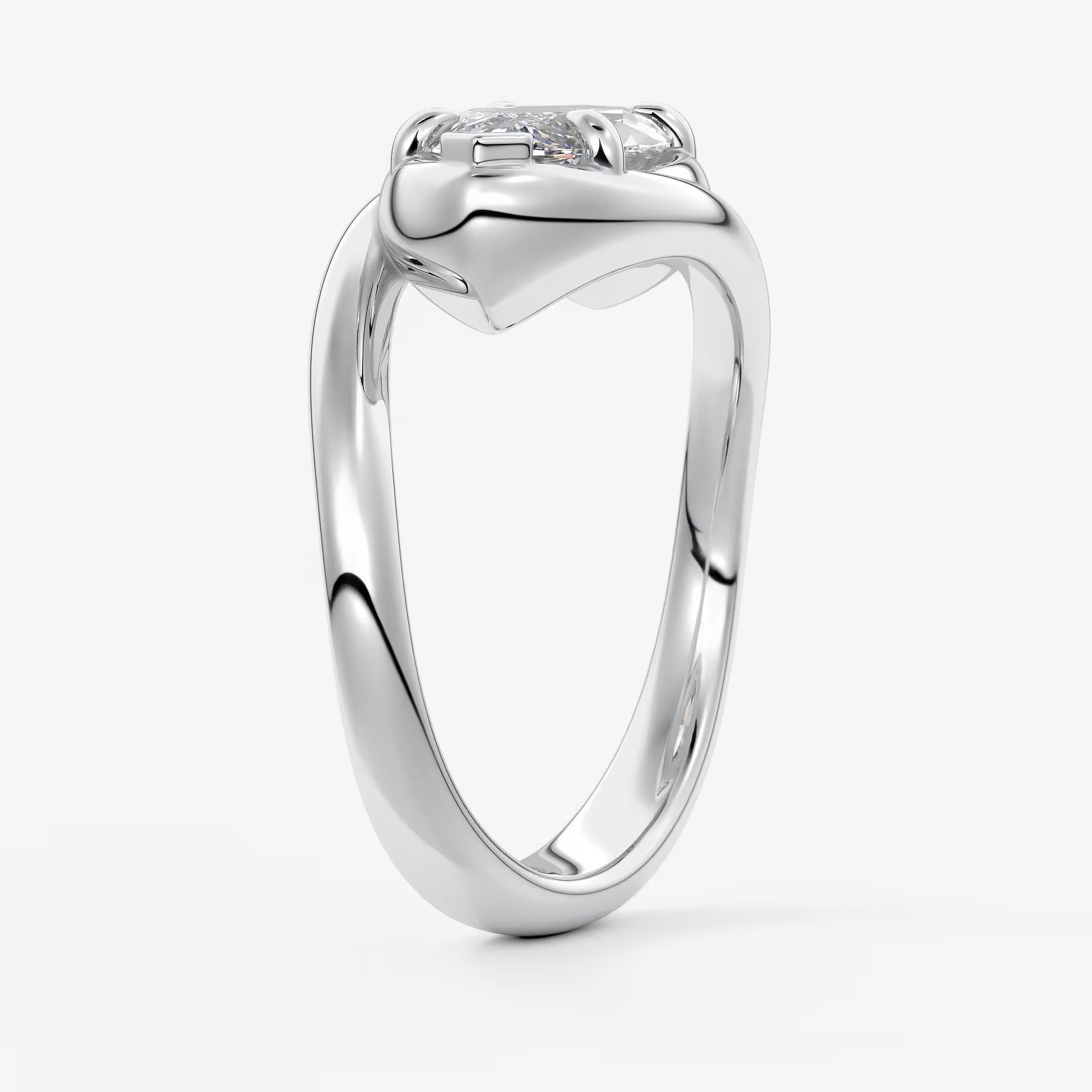 The flow – east-west marquise engagement ring