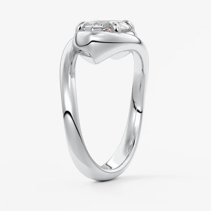 The flow – east-west marquise engagement ring