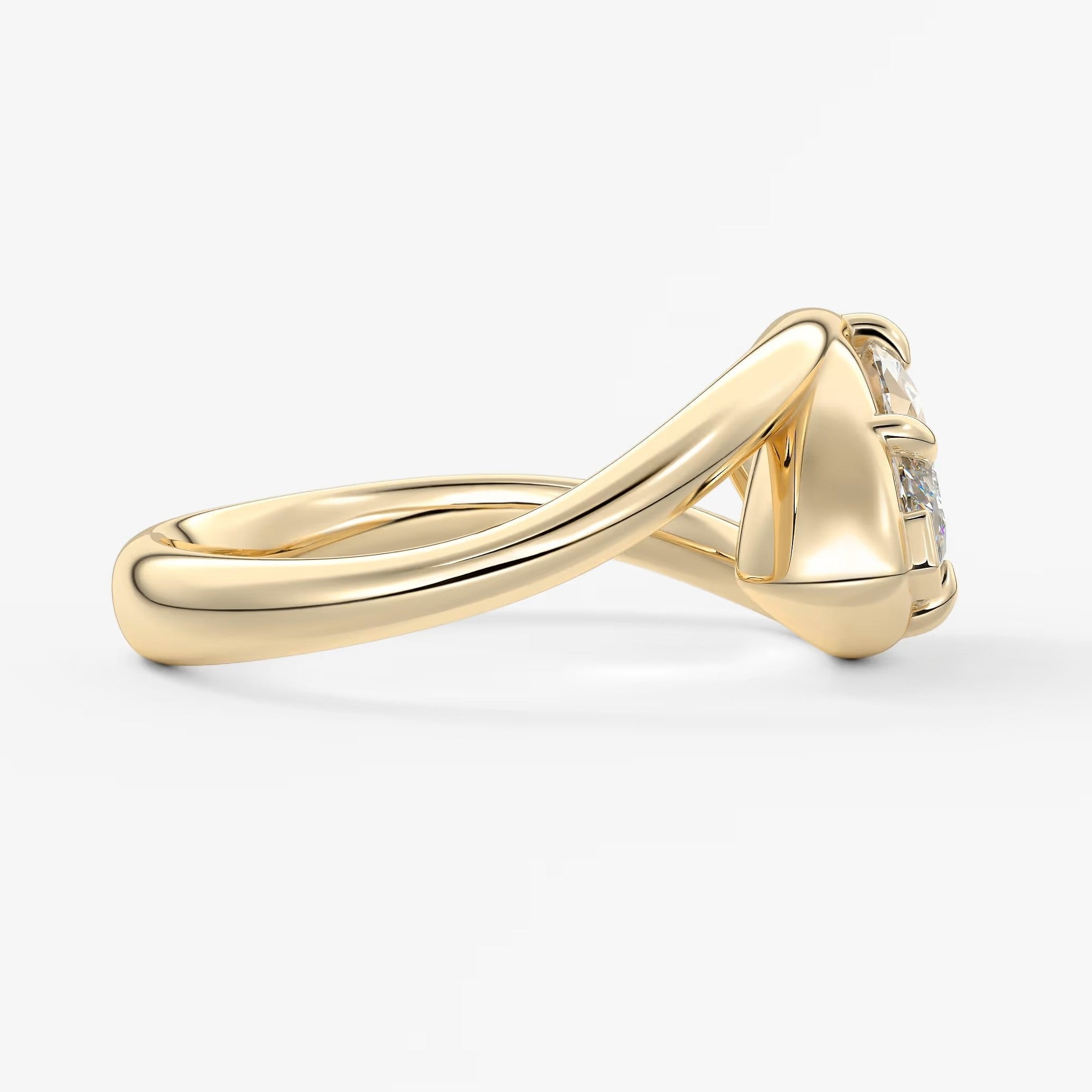 The flow – east-west marquise engagement ring