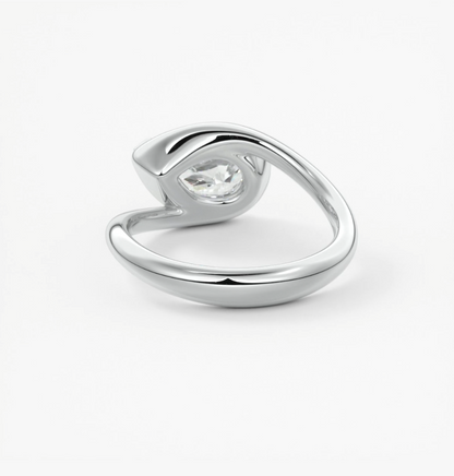 The flow – pear engagement ring