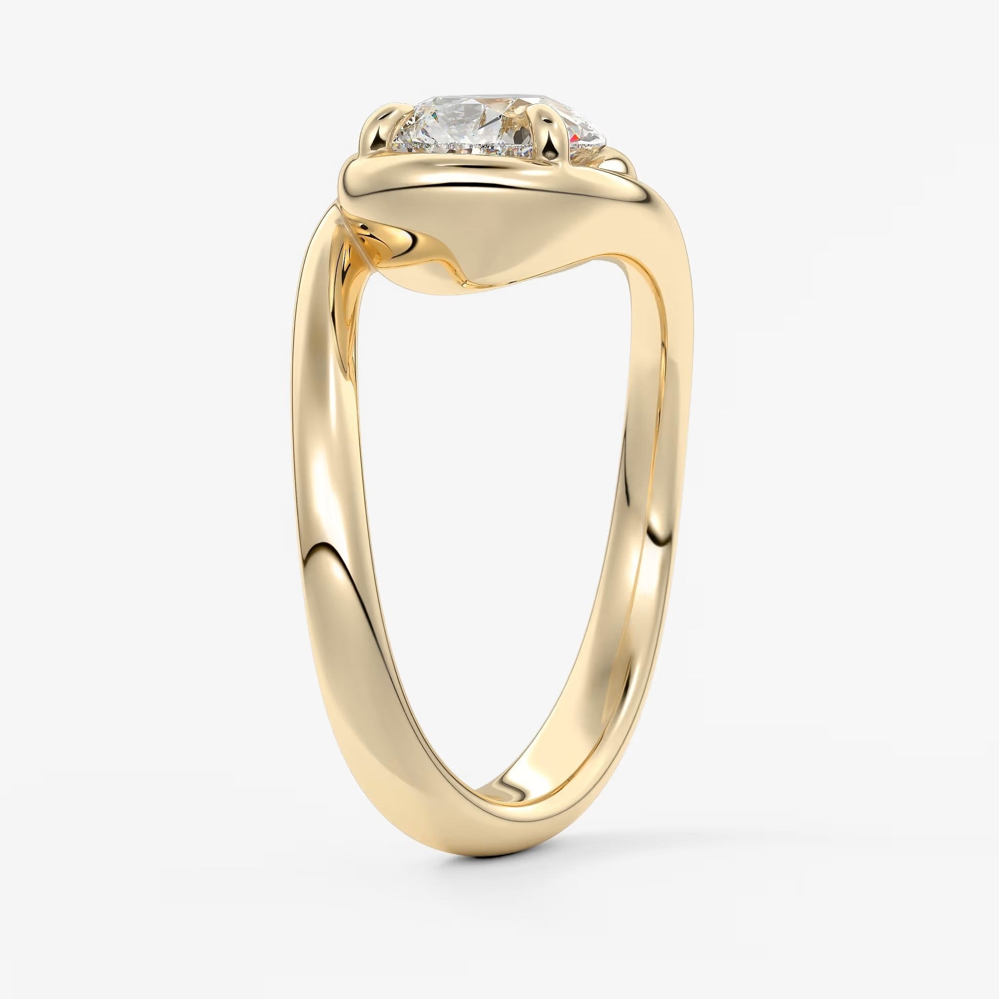 The flow – pear engagement ring