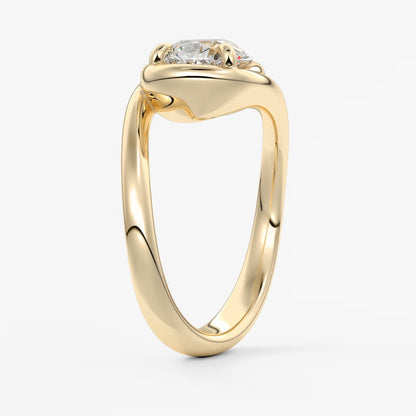 The flow – pear engagement ring