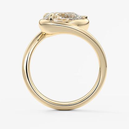 The flow – pear engagement ring