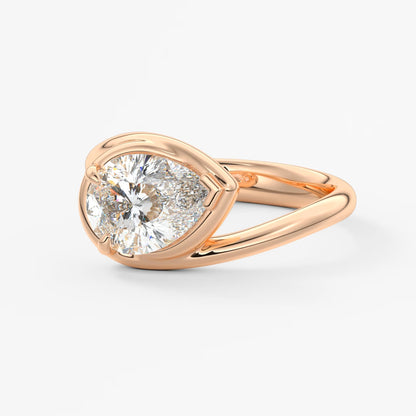 The flow – pear engagement ring