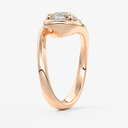 The flow – pear engagement ring
