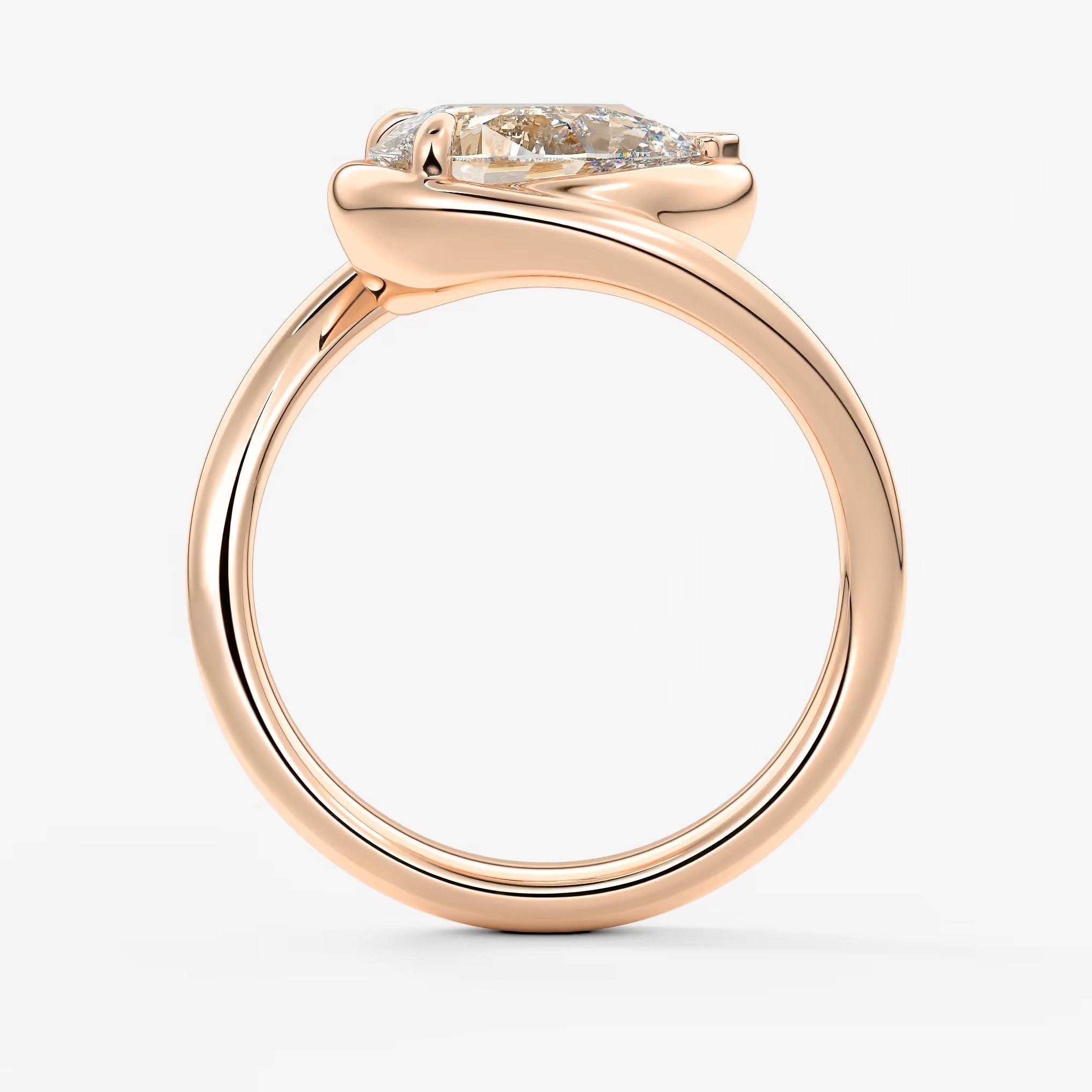 The flow – pear engagement ring