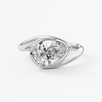 The flow – pear engagement ring