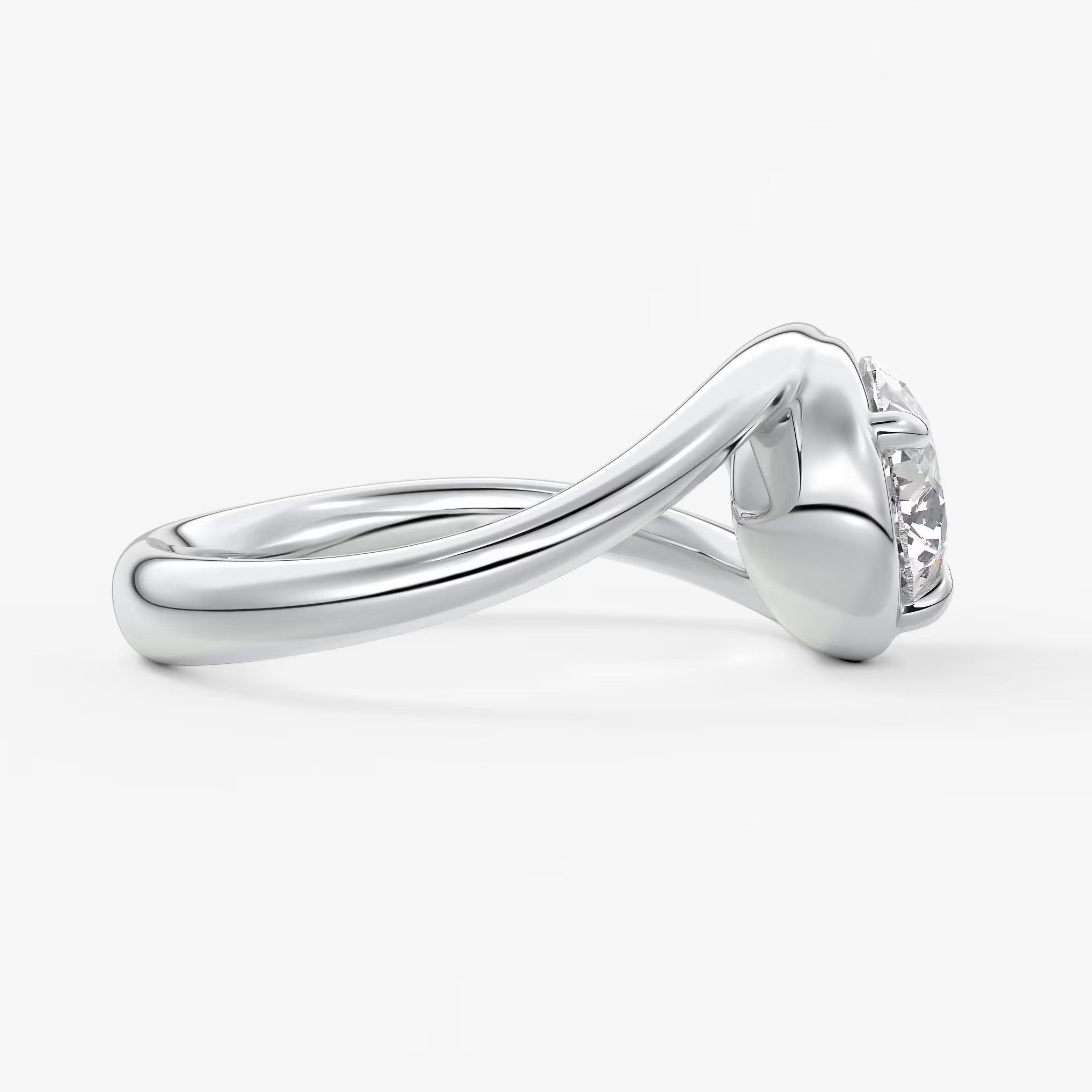 The flow – pear engagement ring