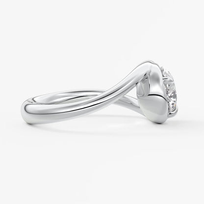 The flow – pear engagement ring