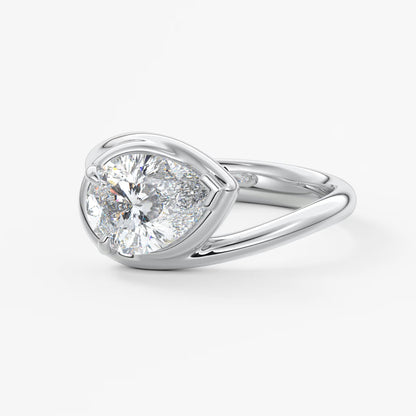 The flow – pear engagement ring