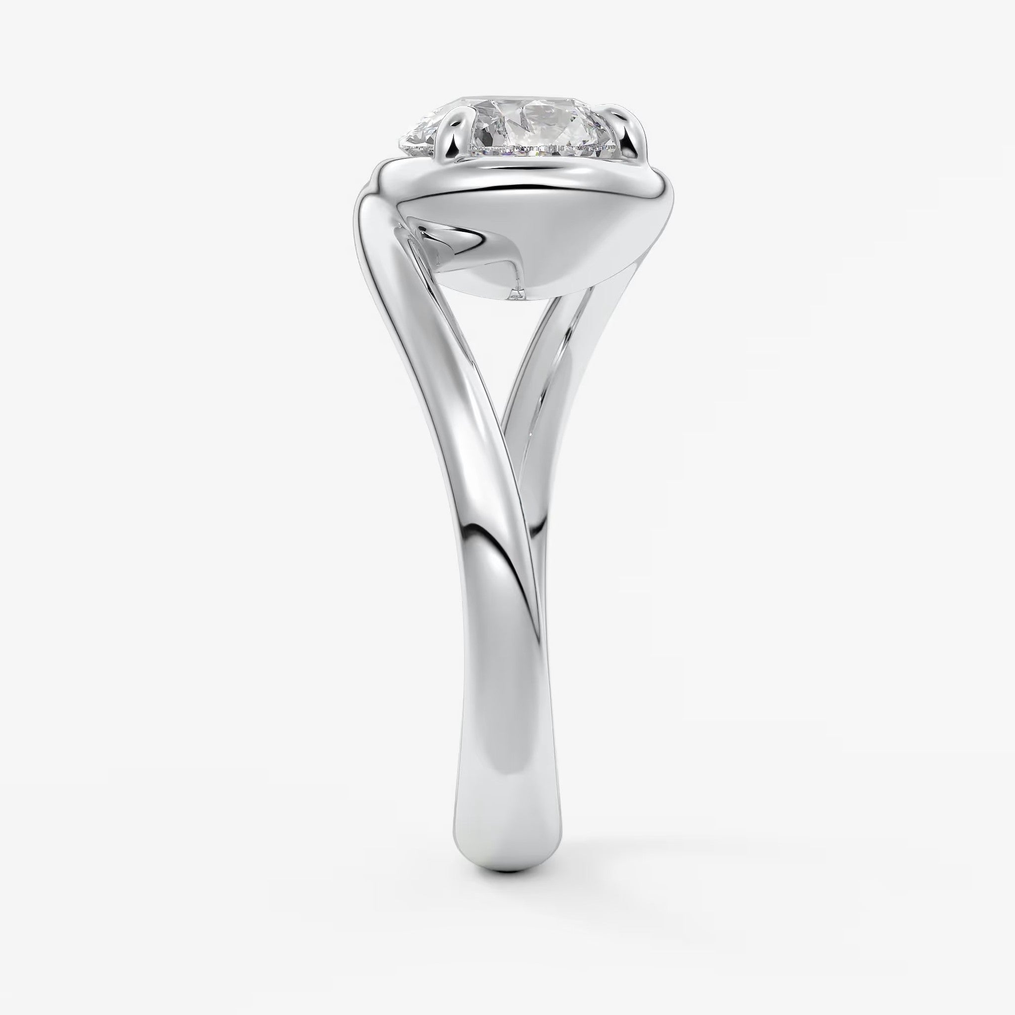 The flow – pear engagement ring