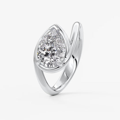 The flow – pear engagement ring