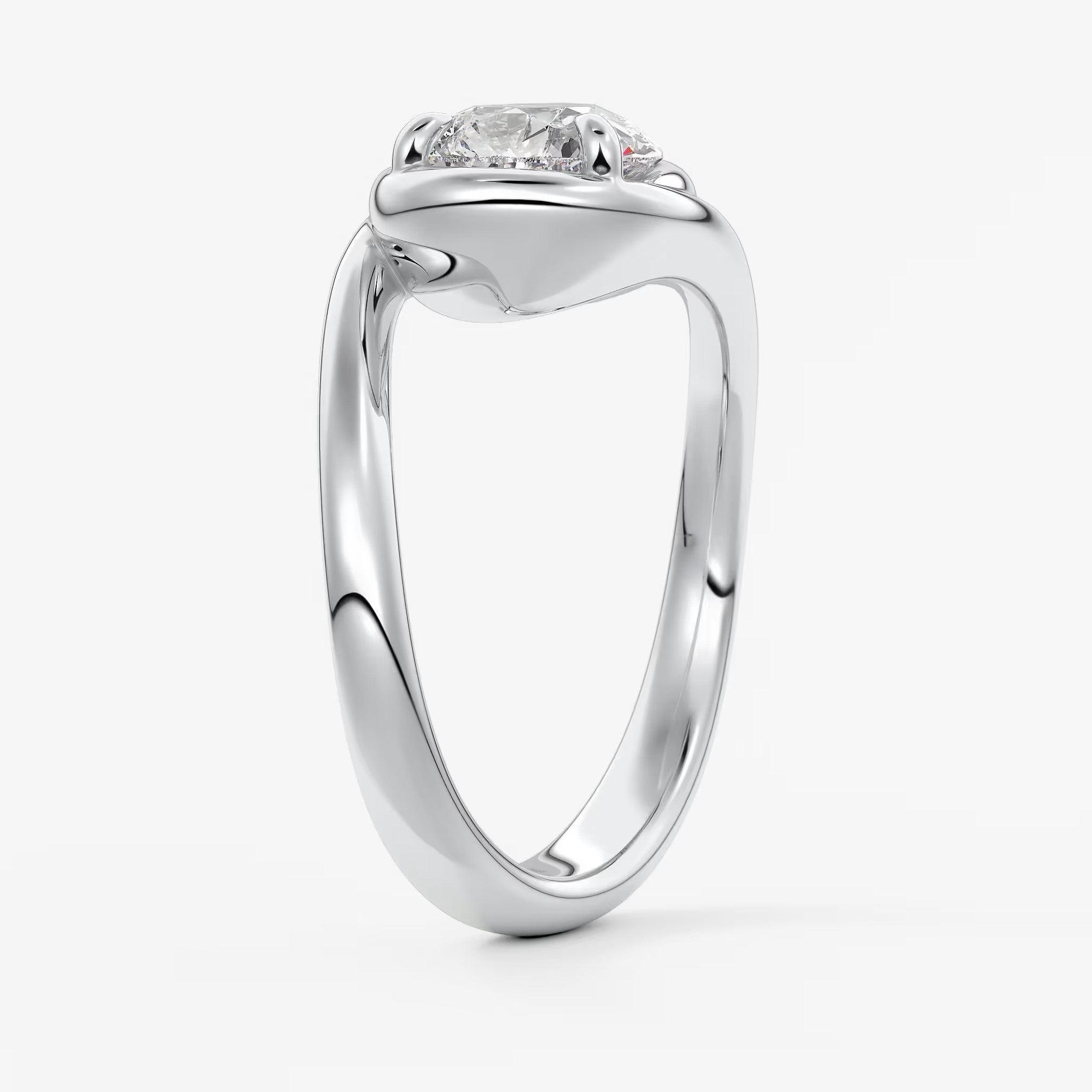 The flow – pear engagement ring