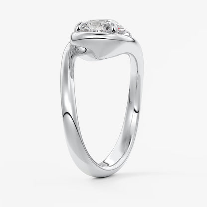 The flow – pear engagement ring