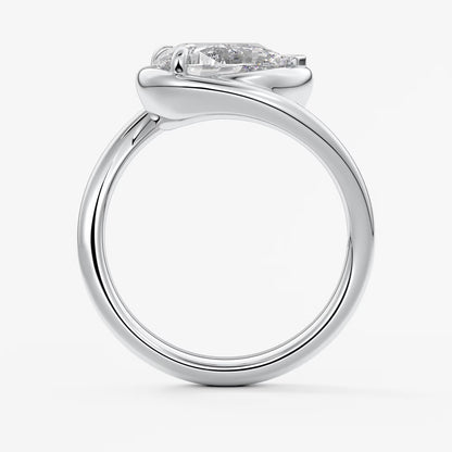 The flow – pear engagement ring