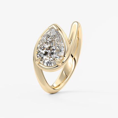 The flow – pear engagement ring