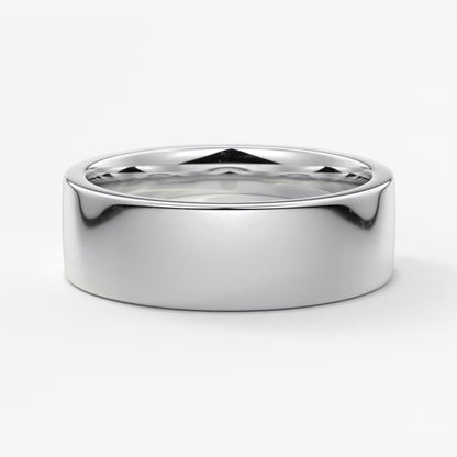 Vale square comfort-fit wedding band