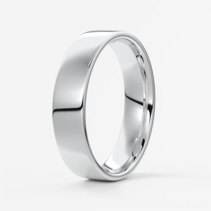 Vale square comfort-fit wedding band