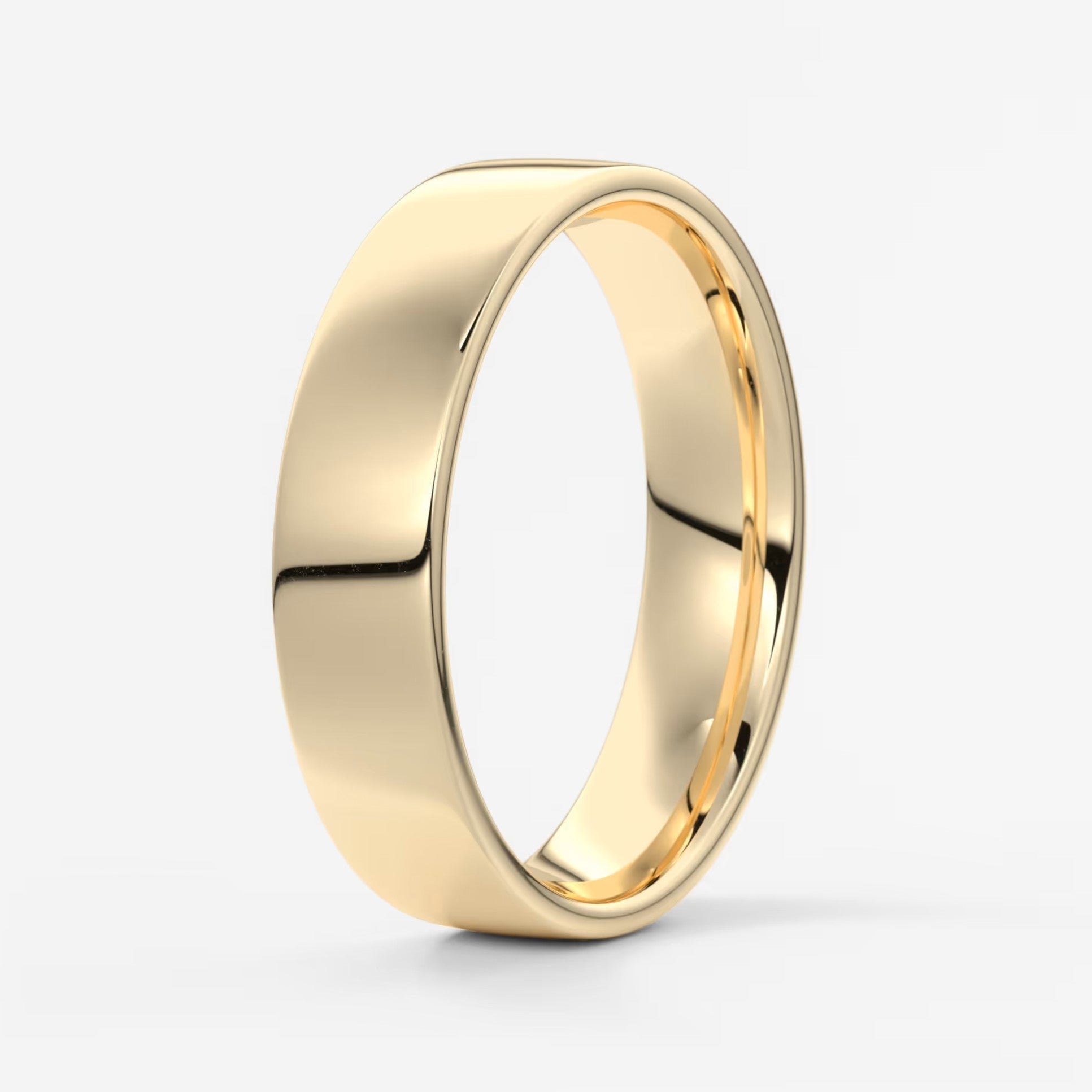 Vale square comfort-fit wedding band