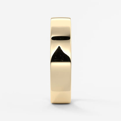 Vale square comfort-fit wedding band