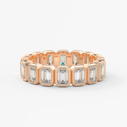 Valora emerald bezel eternity band