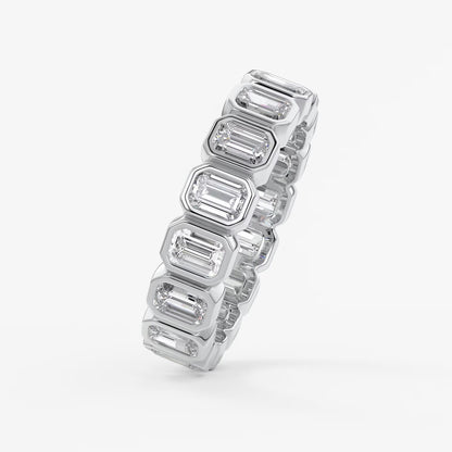 Valora emerald bezel eternity band