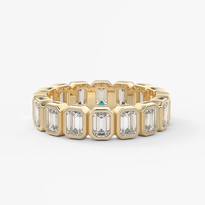 Valora emerald bezel eternity band