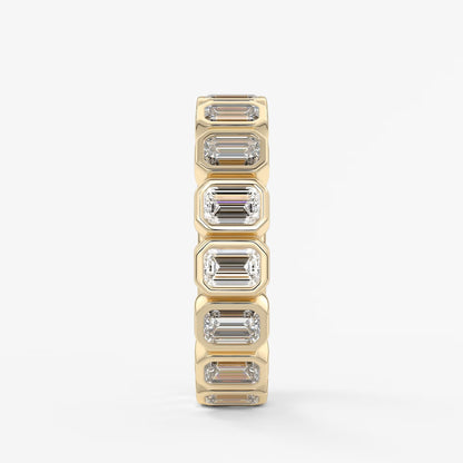 Valora emerald bezel eternity band